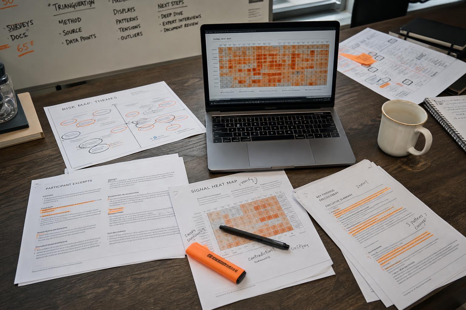 Confidential February 2026 Exposure Audit — board-grade review materials including signal heat map, risk concentration map, and selected findings cards.